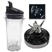 Nutri Blender Pro Extractor Blades and 16-Ounce (16 oz.) Cup with Sip & Seal Lid Fit for Ninja fit QB3000SS QB3000SSW and Ninja 2-in-1 QB3000 QB3004 QB3005(3, 16oz cup with lid +blade)