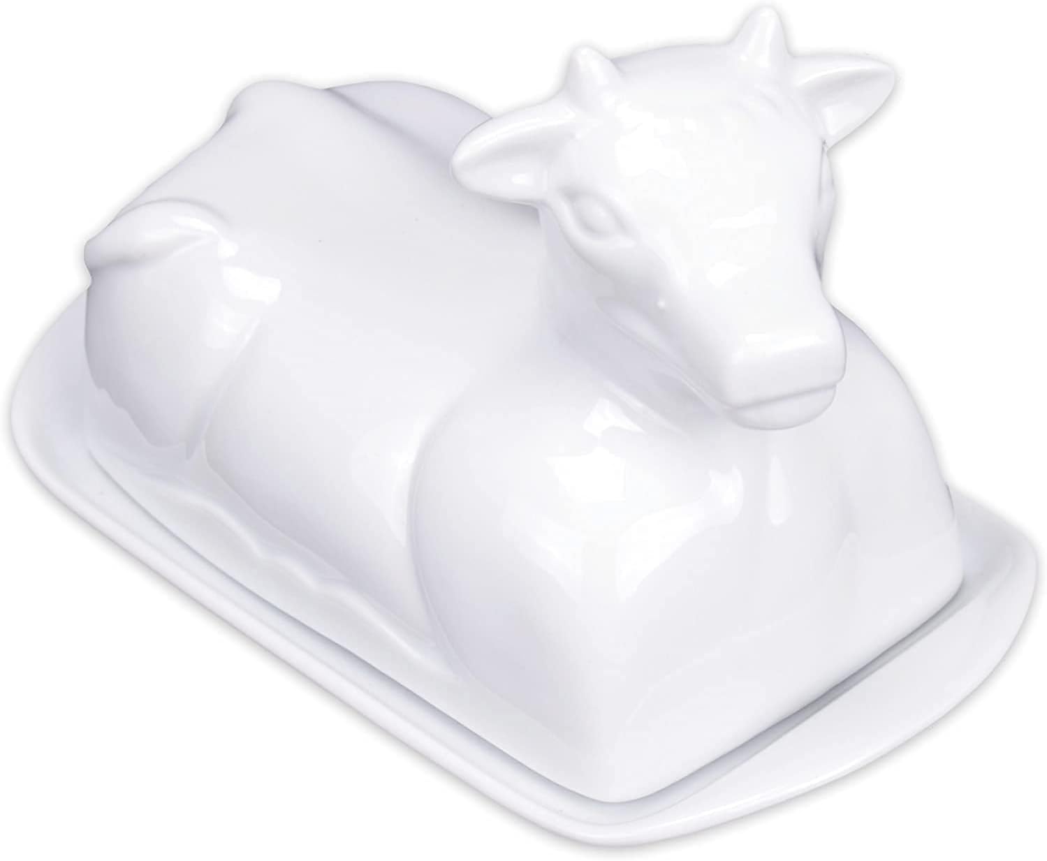 Cow butter dish.