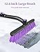 HEEYA 44 Inch Snow Brush for SUV, Ice Scraper for Car Windshield Window, Extendable Snow Scraper and Brush with Comfortable Foam Grip for Truck Vehicle Automobile - Purple