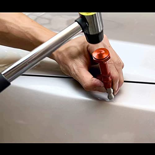 Cygoods 90Pcs/Set Car Body Dent Repair Kit, Slide Puller Tabs Hook Rods Tool Hammer Stainless Steel Pen, Car Body Work Glue Sticks, Red Dent Lifter And More For Auto Hail Damage Remover #TOP6