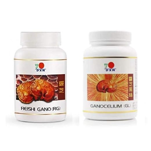 1 Bottle DXN Reishi Gano RG 360 Capsules + 1 Bottle DXN Ganocelium GL 360 Capsules