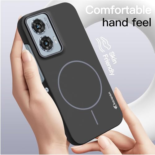 Image of KARWAN️Magnetic Ultra Slim-Fit Back Case Cover for Motorola Moto Edge 50 Fusion |Hard PC Case Cover| Ultra-Thin & Light Weight with Case for Motorola Moto Edge 50 Fusion(6.7 inch)(Black)