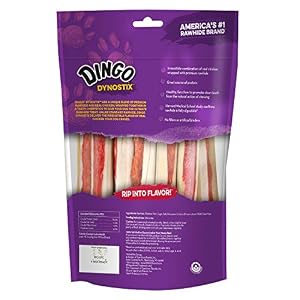 Dingo DynoStix 10 Count, Rawhide Sticks For Small Dogs, Made With Real Chicken, Pack of 6 Dingo DynoStix 10 Count Rawhide Sticks For Small Dogs Made With Real Chicken Pack of 6