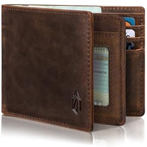 Zitahli wallets for men Genuine Leather Mens Wallet With 12 Card Slots, 2 ID Windows Bifold Rfid Blocking Gifts for Men