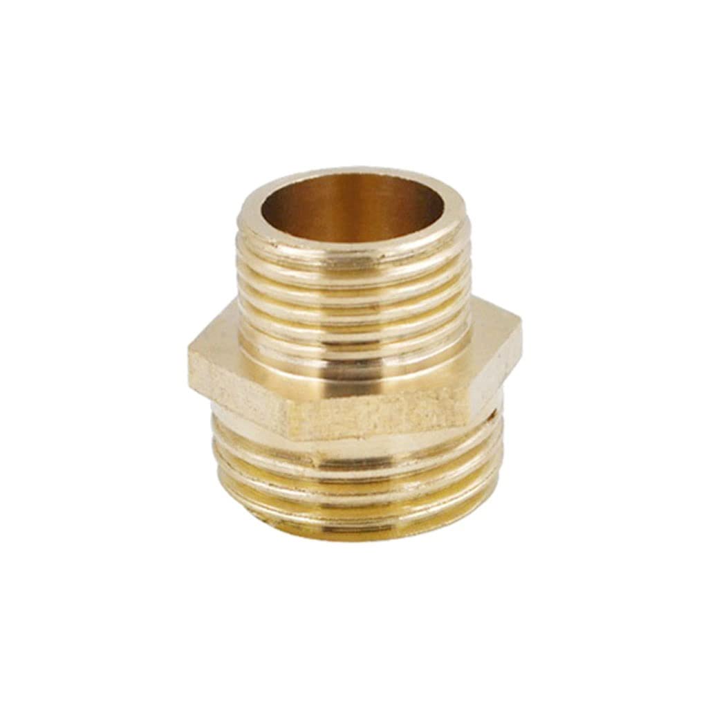 Brass Pipe Hex Nipple Fitting, 304 Stainless Steel BSP Male to Male Thread Quick Coupler Adapter - 1pc(DN10-DN15)