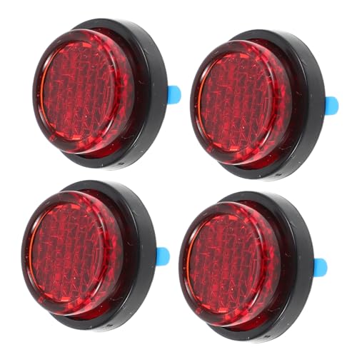 ifundom Motorcycle Modification Reflectors 4pcs Plastic Rear Reflectors for License Plate for 22mm for Bikes