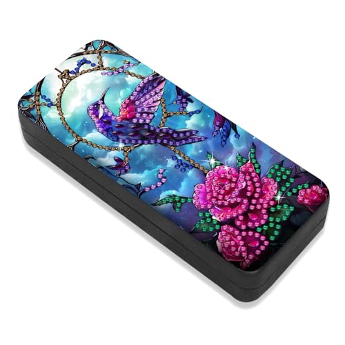 Leatrice Animal Diamond Art Kits for Adults Diamond Dots Eyeglasses Case