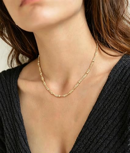 Chaîne argent sterling 925 maille fine 1mm finition or jaune luxe - 2