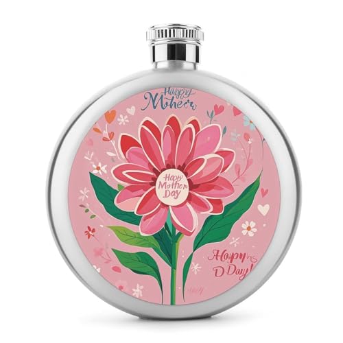 Happy Mother Day Hip Flask for Men, Leak Proof Liquor Pocket Flask