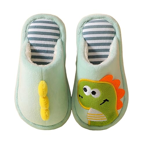 Baby Girls Winter Dinosaur Slippers Toddler Comfort House Slippers Cute Warm Plush Slip On Boys Girls Indoor Winter