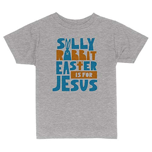Silly Rabbit Easter is for Jesus Toddler Kids T-Shirt 5T Heather Grey
