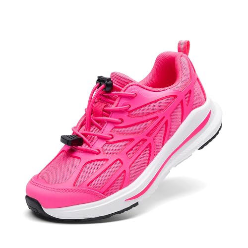 DREAM PAIRS Boys Girls Running Shoes Kids Athletic Lightweight Breathable Gym School Shoes,Size 11 Little Kid,Hot Pink,KKUMRS2521