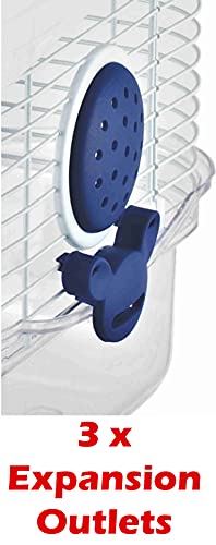 image for Mcage Sparkle Clear Expandable and Customizable 3-Solid Floor Levels H