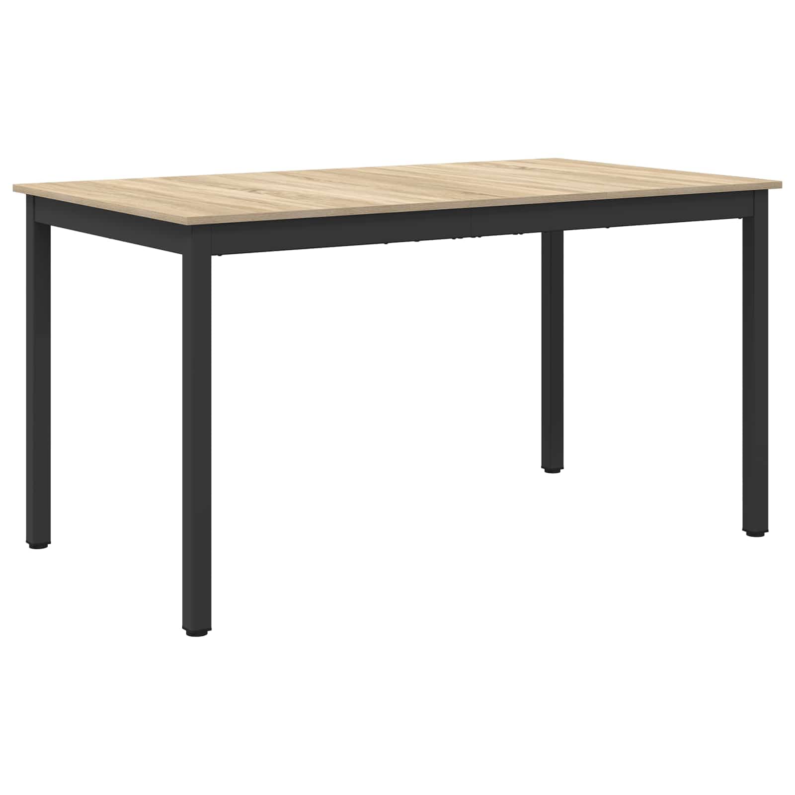 Stół do jadalni 140 x 80 x 75 cm, metalowa rama z płyty drewnopochodnej, stabilny stół kuchenny do jadalni i salonu, idealny na posiłki, dla rodziny, gości i do codziennego użytku