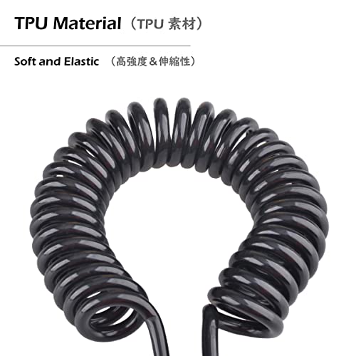 Foto von TRIWONDER Surfboard Leash 10 Fuß, SUP Surf Sicherheitsfuß Seil Surf Leine, Surfing Coiled Leine für Stand Up Paddle Board und Surfboard (Grün)