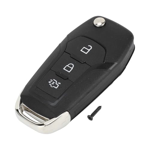 A ABSOPRO 3 Buttons Key Shell Case Keyless Entry Remote Key Fob Replacement Case for Ford Ka Fiesta Focus Transit for Ranger Connect Mondeo