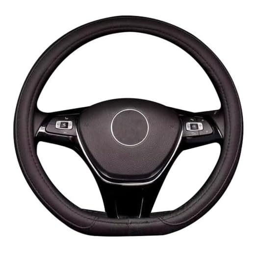 Pahajim Universal D Forma Microfibra Suave Funda para Volante Cubierta del Volante del Coche Universal Diámetro 38cm (15")