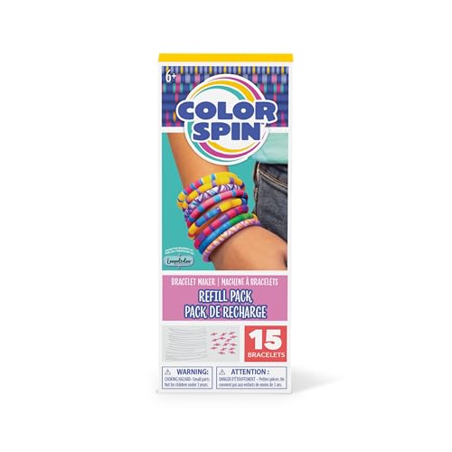ColorSpin Bracelet Replacement Tubes - 15 Replacement Tubes with Clasps Only for ColorSpin Electric Bracelet Maker