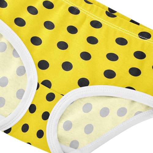 Yellow Black Dots Girls Underwear Toddler 2t Cotton Girl Panties Cute Fun Briefs Underpants4