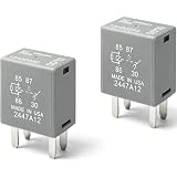 AurLunUs 2PCS 12088567 8567 Automotive Relay 12VDC 30A 4Pin Fuse Box Power Relay, SPST Plug-in Relay...