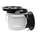 Produktbild detailmate komplettes Wasch Eimer Set für die Auto Reinigung: US Gallonen Eimer 3.5 Gal (ca. 12,5 Liter) Transparent, Gamma Seal Lid Deckel schwarz, GritGuard Schmutz Einsatz schwarz