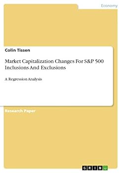 Paperback Market Capitalization Changes For S&P 500 Inclusions And Exclusions: A Regression Analysis Book