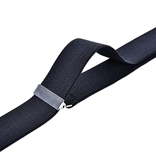 Suspenders For Men Heavy Duty X-Black,Suspenders Wide Adjustable,Men's Suspenders Black With 4 Snap Hooks,Hook Suspenders For Men #TOP2