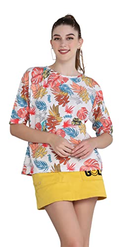 Image of OM SAI LATEST CREATION Women's Tie Dye Color Block Crewneck Cape Sleeve Casual Loose Pullover Sweatshirt Tops
