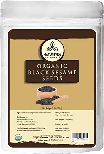 Organic Black Sesame Seed (2lb) by Naturevibe Botanicals, Gluten-Free & Non-GMO (32 ounces)