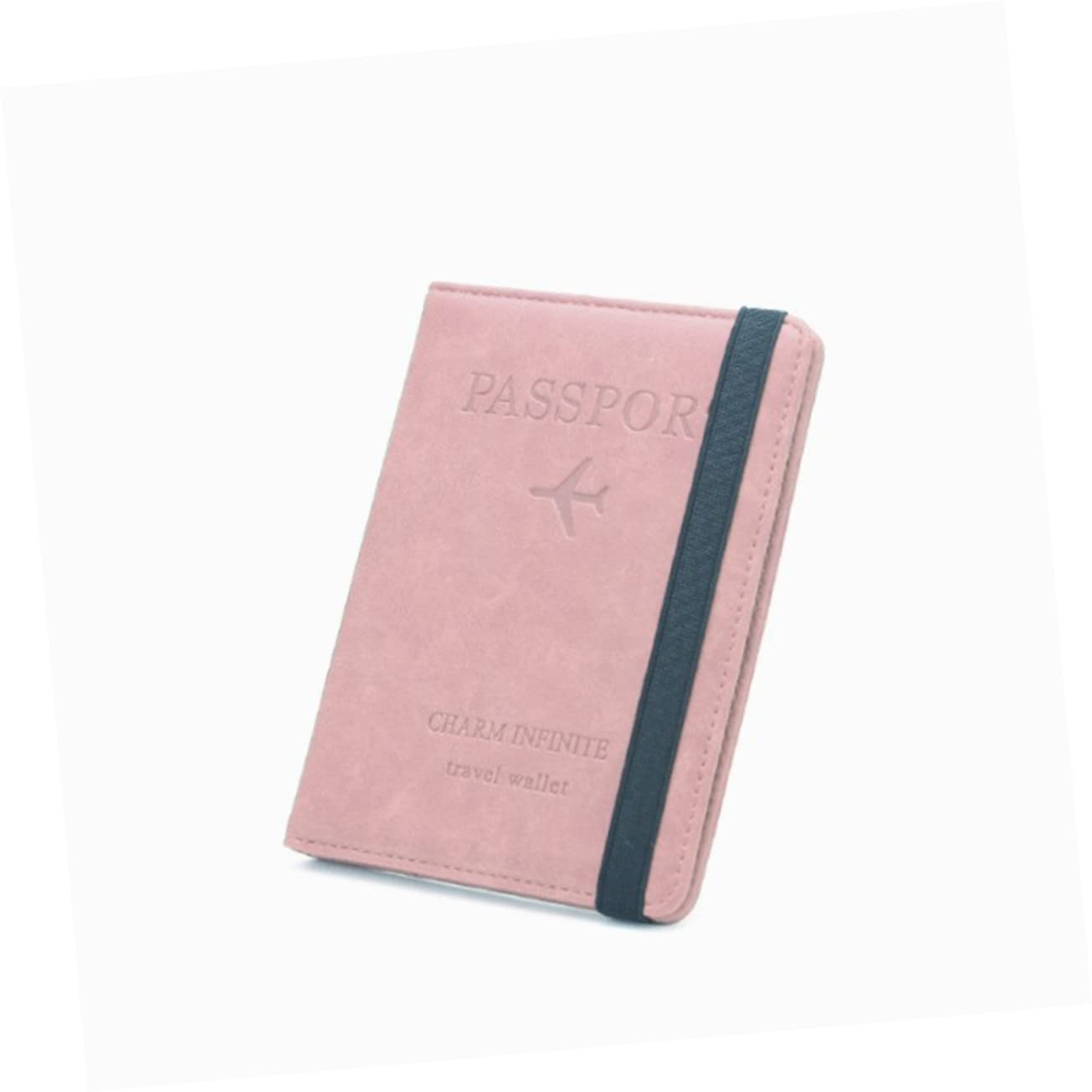 PACKOVE 3piezas Portafolio RFID De Piel PU Rosa para Pasaporte y Documentos Diseño Funcional y Compacto para Viajes De Negocios y Uso Diario