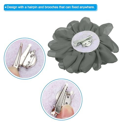 Image of PATIKIL Rose Flower Hair Clips, Fabric Brooch Pins for Women Wedding Party Dance Dress Clothes Accessories Valentine's Day Gifts