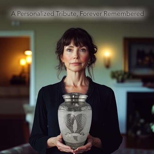 Image of Angel Wing Cremation Urns for Human Ashes Adult Female Angel Urns for Ashes