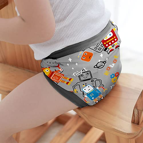 Heekcaa 6 Pack Potty Training Underwear for Boys,Washable Baby Boy Toilet Training Pants Training Underwear 5 Years Blue - Image 2