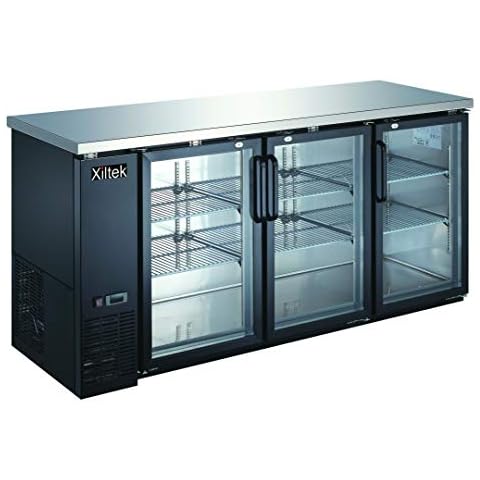 Xiltek New 72" Three Glass Door Back Bar Beer Cooler Refrigerator Cover