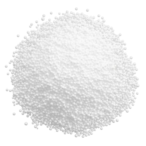 IMIKEYA Granules de Mousse Blanc pour Rembourrage Pouf et Coussin, Remplissage Confortable Odeur, Paquet de 1 Kg pour Canapé Bean Bag
