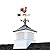 Good Directions, Inc. 2126CVBLK-1975RED 26" Square Coventry Vinyl Aluminum roof and Copper Bantam Rooster Weathervane by Good Directions Cupola, White/Black/Red