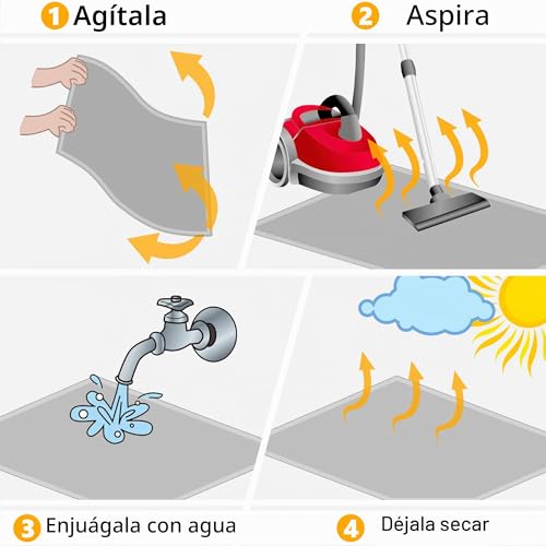 Miniatura 9 de Gadhome - Alfombra De Puerta, Color Negro Antracita, 40 X 60 Cm, Alfombra De Puerta Exterior, Impermeable, Lavable, Resistente Antideslizante, Retiene El Polvo, Felpudo, Pasillo, Entrada, Cocina,