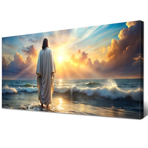 Jesus Walking on Water Wall Art Inspirational Biblical Wall Decor