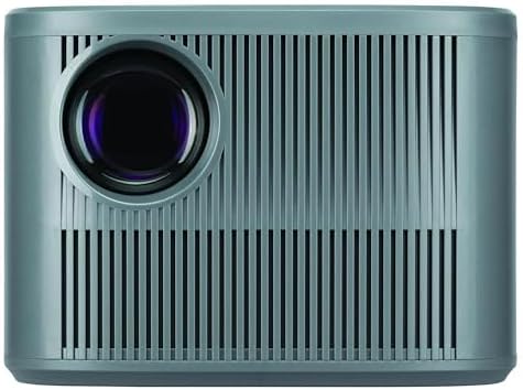 RCA 720P HD Smart Home Theater Projector intended for Roku Streaming device (included), 150 lumens, 3x HDMI ports (1080p supported), Projection 30-200 inch - Silver color, RPJ185 (Renewed)