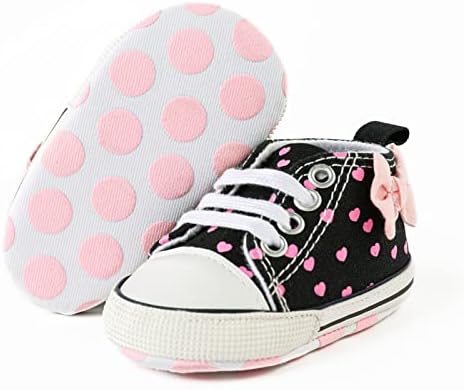 PatPat Baby Shoes Baby Girl & Boy Shoes [Skin-Friendly Material] [Anti-Slip & Lightweight] Baby Girl Shoes Baby Booties Baby Walking Shoes Infant Sneaker Unisex Outfit Canvas Baby First Walking Shoes