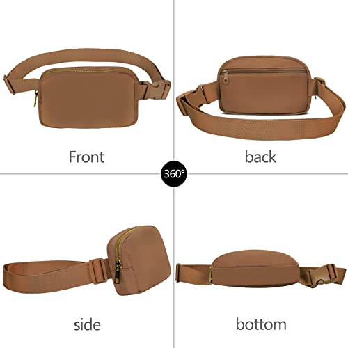 Image of VOROLO Fanny Pack For Women And Men Crossbody Bag Belt Bag Brown