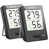 digital thermometer außen 【SMART KOMFORTNIVEAU-ANZEIGE HYDROMETER FEUCHTIGKEIT】Niveau-Symbole zeigen aktuelle Luftbedingungen an - ein lächelndes Gesicht für „Komfortabel“, drei Regentropfen für „Unkomfortabel“ und ein Regentropfen für „Normal Komfortabl“.