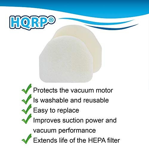 Hqrp 2-Pack Foam & Felt Filter Kit Compatible With Shark Navigator Nv100, Nv100 26, Nv105, Nv106, Uv300, Uv300 26 Upright Vacuum Cleaner, Replacement Parts Xff450, Xfl100 #TOP2