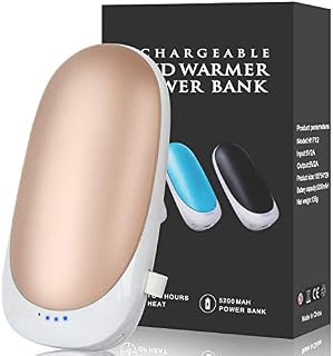 Fenvella Hand Warmers Rechargeable, 5200/10000 mAh Electric Hand Warmer, Fast Heating USB Hand Warmer with Power Bank, 3 Levels Heating Rechargeable Hand Warmer, Winter Gifts For Kids Women Men