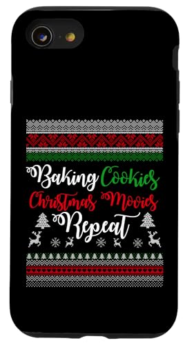 Funny Baking Ugly Christmas Sweater Style Cookies Movies Case for iPhone SE (2020) / 7/8