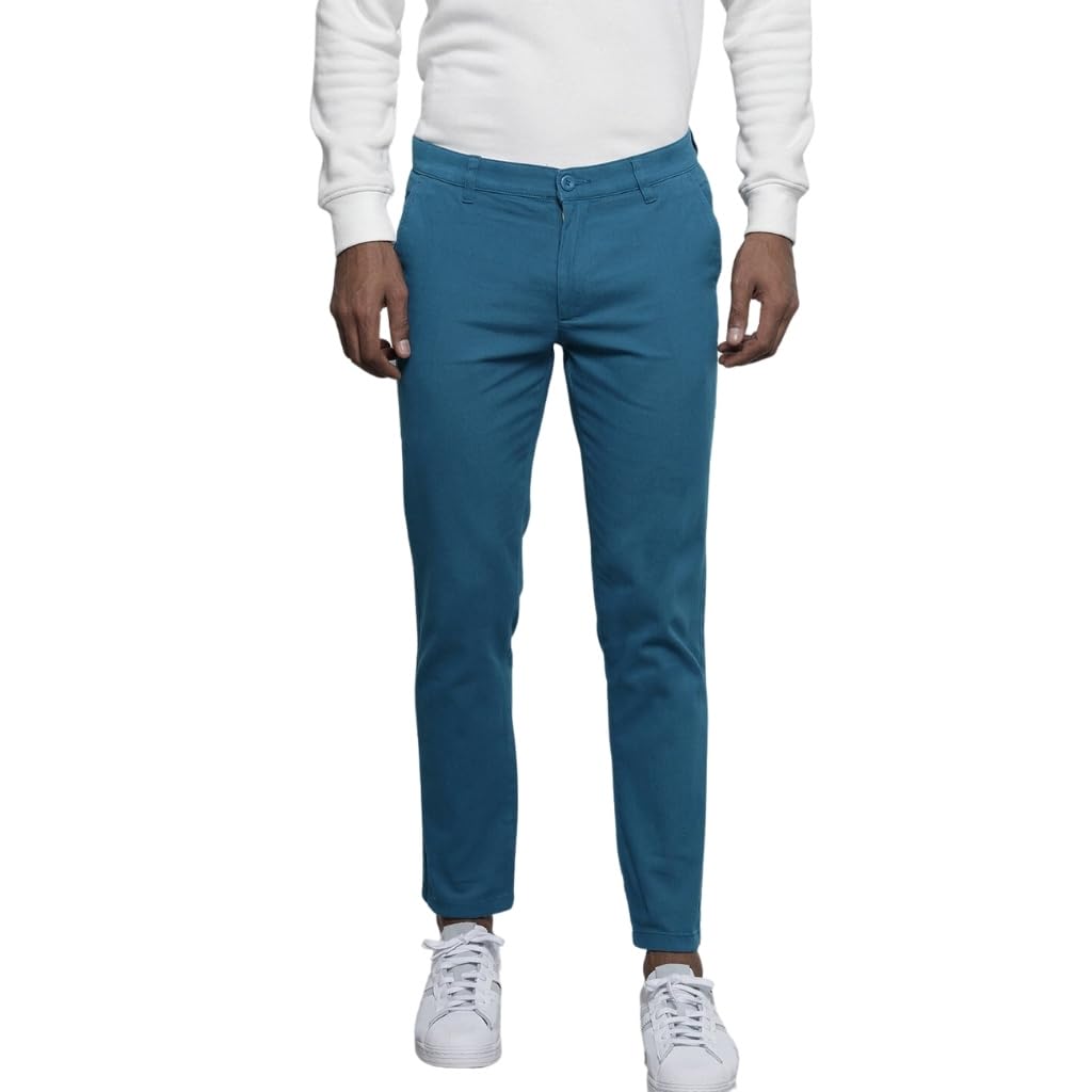 The Indian Garage Co Men's Slim Fit Mid Rise Pants