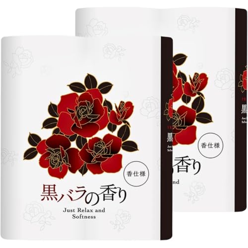 【まとめ買い】四国特紙 トイレットペーパー 黒バラの香り ダブル 30m×4ロール (2個セット)