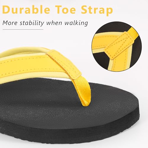 Women's Flip Flops 1 Pair, Summer Sandals for Women 5-11 Colorful Beach Slippers Vacation Shoes Indoor Outdoor3