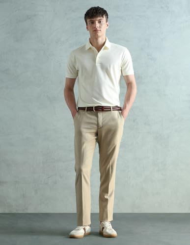 Image of Arrow Men's Tapered fit Textured Trousers
