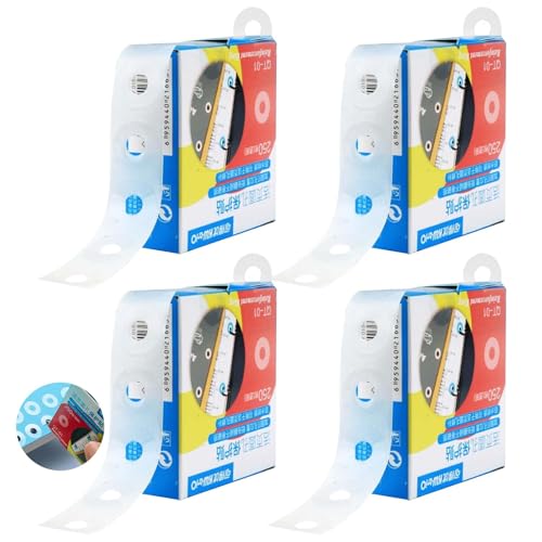 Image of 1000 Pcs Paper Hole Reinforcement Rings Self-Adhesive Hole Punch Reinforcers Clear Vinyl Ring Binder Hole Reinforcers, Loose-Leaf Paper Punch Reinforcement Rings for Home Office School